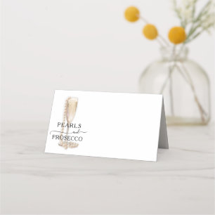 Pärlor & Prosecco Bröllopsdusch Placeringskort