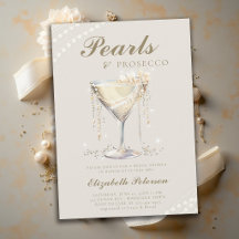 Pärlor Prosecco Elfenben Elegant Brunch Bröllopsfe
