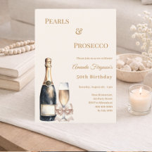 Pärlor Prosecco elfenbensfärgad elegant födelsedag