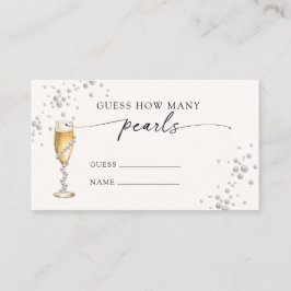 Pärlor & Prosecco Gissa Hur Många Pärlor Spel Tilläggskort