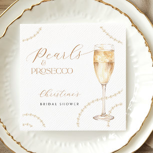 Pärlor & Prosecco Guld Bröllopsdusch Servetter