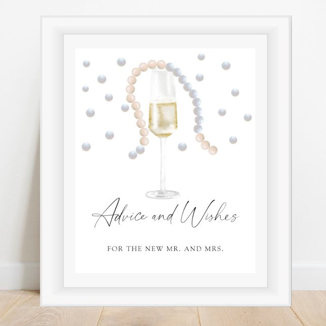 Pärlor & Prosecco - råd och önskningar Poster (Skapare uppladdad)