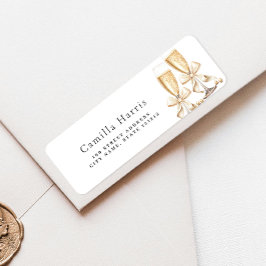 Pärlor & Prosecco Returadressetikett Returadress Etikett