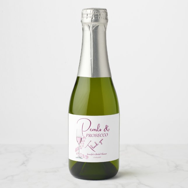 Pärlor & Prosecco Rosenskär Elegant Bröllopsdusch (Framsida)