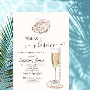 Pärlor & Prosecco Snigelskumtomecrème Inbjudningar