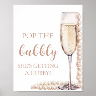 Pärlor Prosecco Spricka loss Hon ska gifta sig Poster