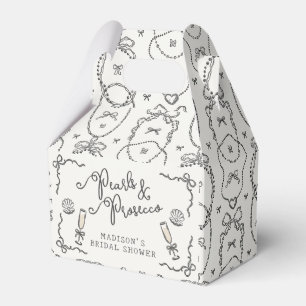 Pärlor & Prosecco Svart Coquette Slöja Bröllopsfes Presentaskar