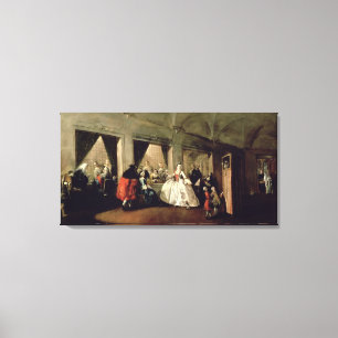 Parlouren av den San Zaccaria kloster (olja på ca Canvastryck