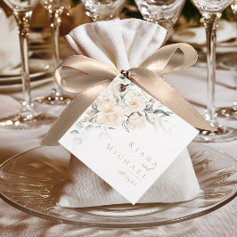 Pärlröda Blommig Elegans Bröllop ID989 Gåvor Etiketter