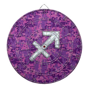 Pärlskjutande Skyttens Symbol Fuksia Kamouflage Darttavla