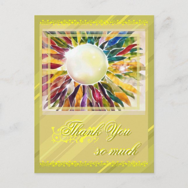 Pärlsmycken Lämnar utmärkt tackkort Vykort (Framsida)