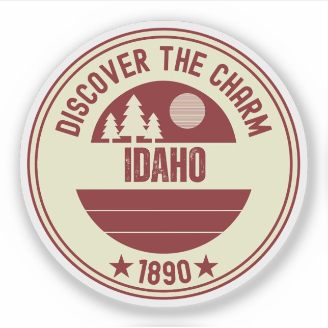 Pärltillstånd Idaho - Landskapspresent Klistermärken (Framsida)