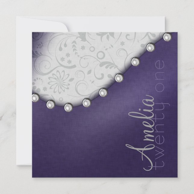 Pärltorget Födelsedagsinbjudan Inbjudningar (Framsida)