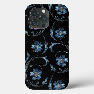 Parly Blue-Blommigt