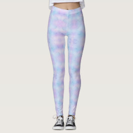 Parly Psychedelic Pastel Lavender Blue Rosa Leggings