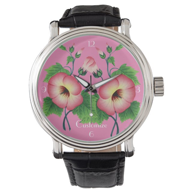Parly Rosa Flowers Thunder_Cove Armbandsur (Framsida)