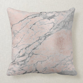 Parly Rosa ros Guld Silver Grått  Marble Kudde