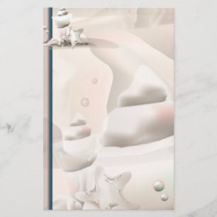 Parly Seashells Ocean Beach Stationery Brevpapper