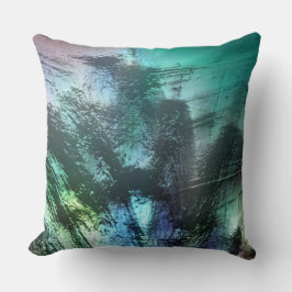 Parly sten struktur in blue cyan to silvery grått kudde