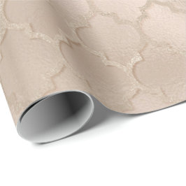 Parly Titanium Ivory Quatrefoil Glass Shiny Glam Presentpapper