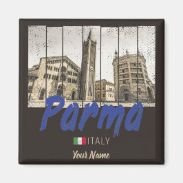 Parma Emilia-Romagna Italien Vintage Souvenir Magnet