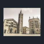 Parma Emilia Romagna Piazza Del Duomo Italien Helg Vykort<br><div class="desc">Parma Piazza del Duomo Emilia-Romagna i Italien Vintage souvenir för semesterresor och resenärer. Parma i Italiens souvenir eller födelsedagspresent för semester. Parma och Reggio nell'Emilia i Italien Retro-konstverk för vintage entusiaster och Modena och Bologna älskare. Staden Parma Emilia-Romagna i Italien Panorama. Piazza del Duomo vintage souvenir for Reggio nell'Emilia vacationers....</div>