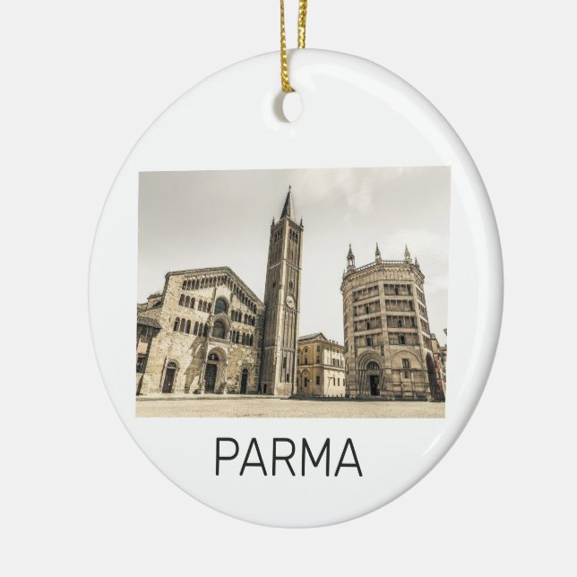 Parma Emilia Romagna Piazza Del Duomo Italien Julgransprydnad Keramik (Vänster)