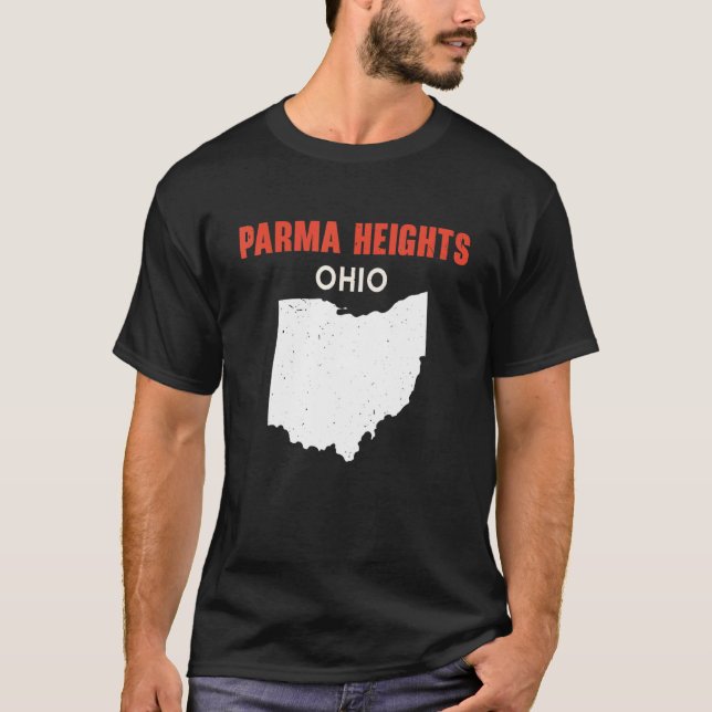 PARMA HEIGHTS Ohio USA State America Travel Ohioan T Shirt (Framsida)