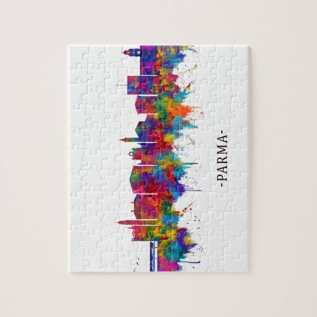 Parma Italien Skyline Pussel (Vertikal)