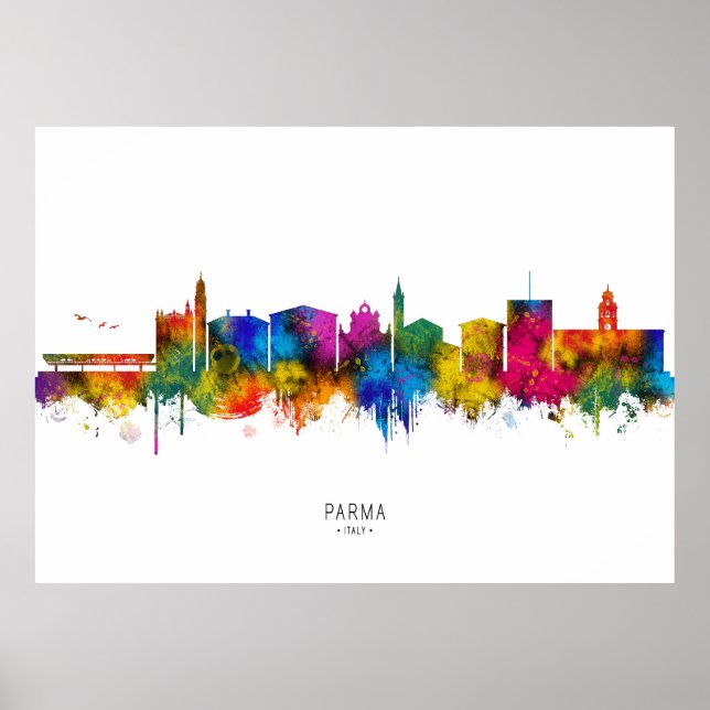 Parma Italy Skyline Poster (Framsidan)