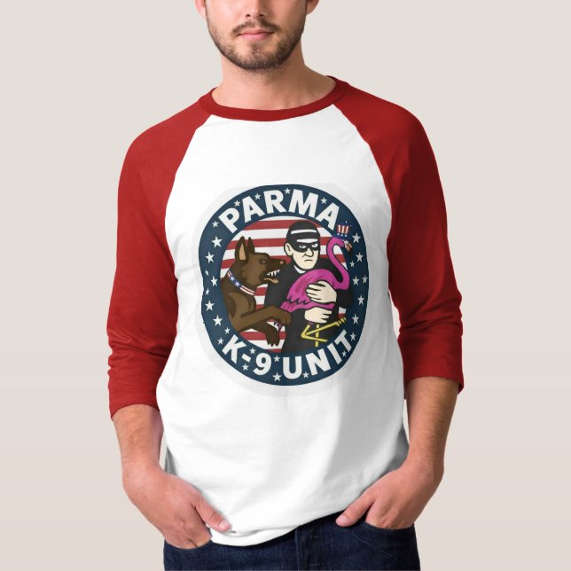 Parma K9 flamingo USA T Shirt (Framsida)
