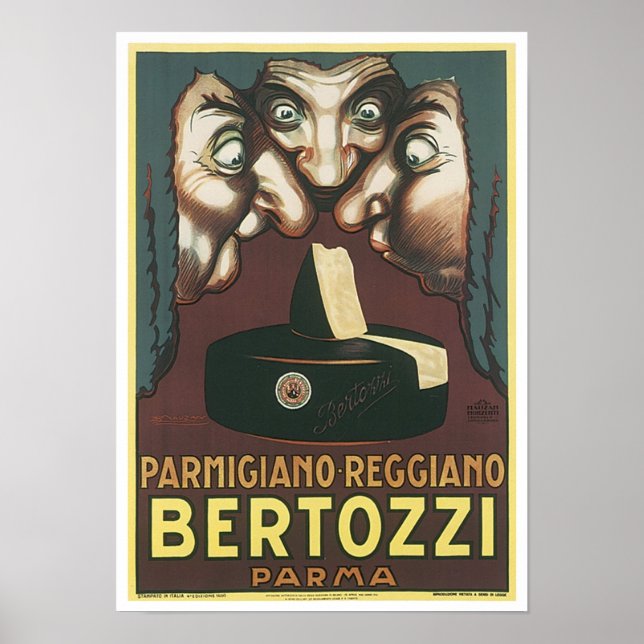 Parmagiana Reggiano Bertozzi Parma Ad Poster (Framsidan)