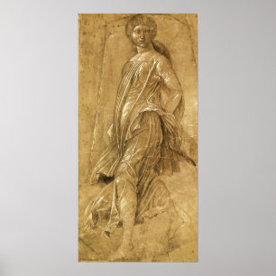 Parnassus, dansande musa av Andrea Mantegna Poster