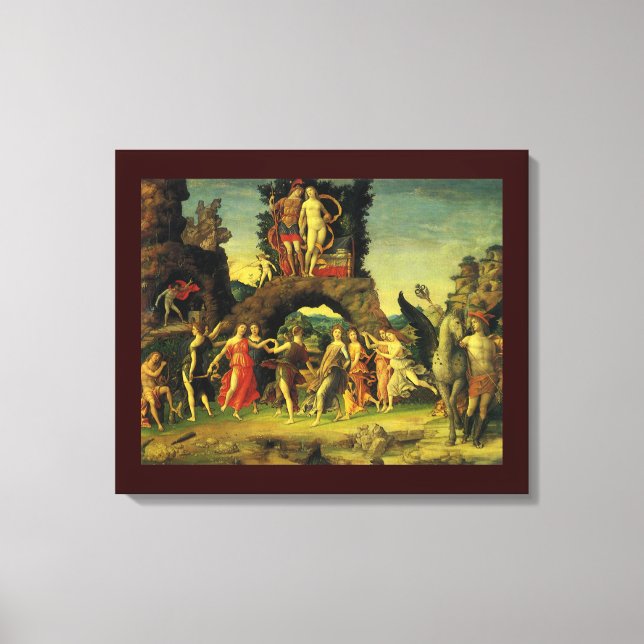 Parnassus, Mars och Venus av Andrea Mantegna Canvastryck (Framsida)
