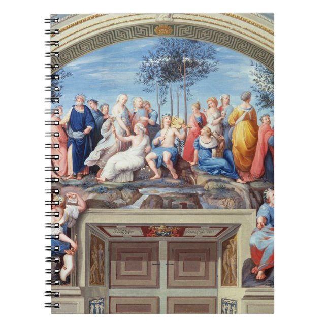 Parnassus och Disputaen, från Stanzadellaen S Anteckningsbok Med Spiral (Framsidan)