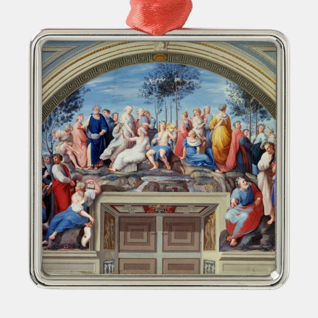 Parnassus och Disputaen, från Stanzadellaen S Julgransprydnad Metall (Framsidan)