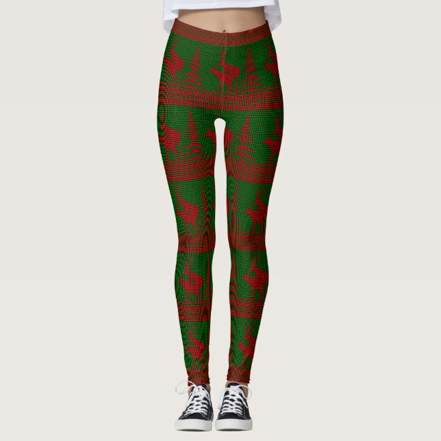 parningsrenar ful christmas leggings (Framsida)