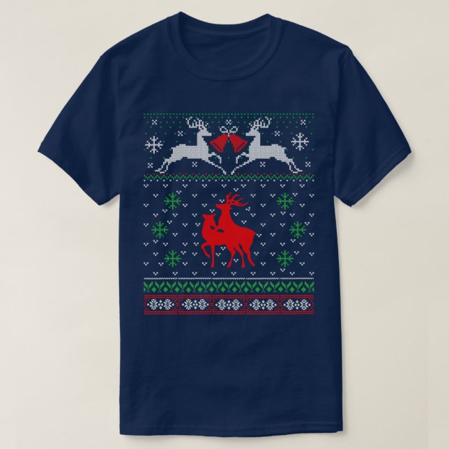 parningsrenar ful julsötare t shirt (Design framsida)