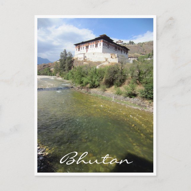 paro dzong bhutan vykort (Framsida)