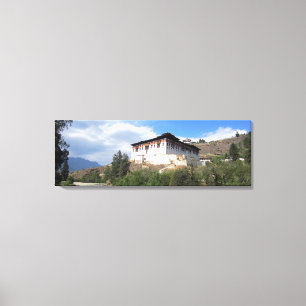Paro dzong vy canvastryck