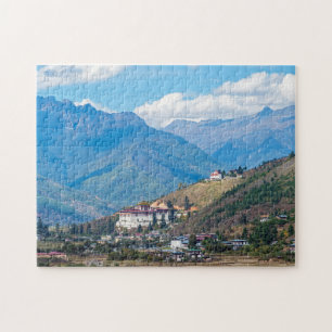 Paro Rinpung Dzong-Bhutan, Himalaya, Asien Pussel