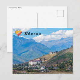 Paro Rinpung Dzong-Bhutan, Himalaya, Asien Vykort
