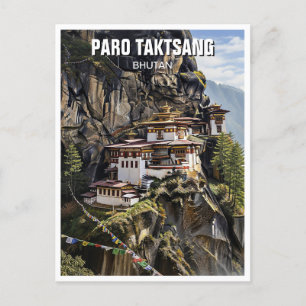 Paro Taktsang Bhutan Travel Vykort