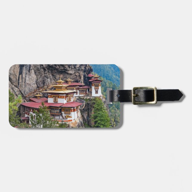 Paro Taktsang: The Tiger's Nest Monastery - Bhutan Bagagebricka (Horisontell Framsida)
