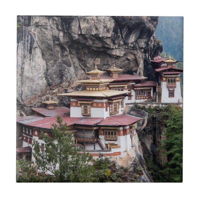 Paro Taktsang: The Tiger's Nest Monastery - Bhutan Kakelplatta (Framsidan)