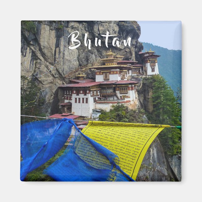 Paro Taktsang: The Tiger's Nest Monastery - Bhutan Magnet (Framsidan)