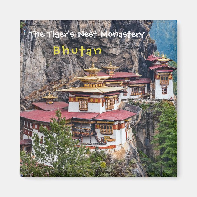 Paro Taktsang: The Tiger's Nest Monastery - Bhutan Magnet (Framsidan)