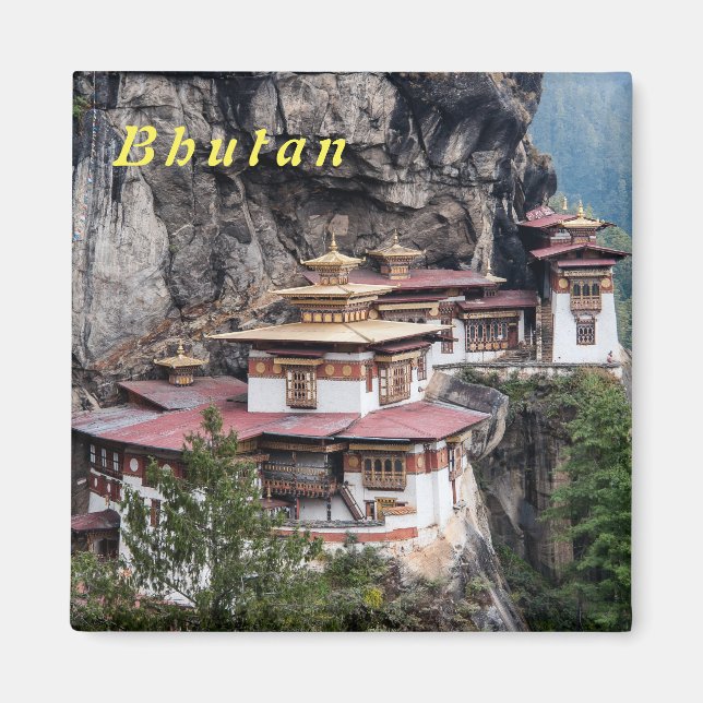 Paro Taktsang: The Tiger's Nest Monastery - Bhutan Magnet (Framsidan)
