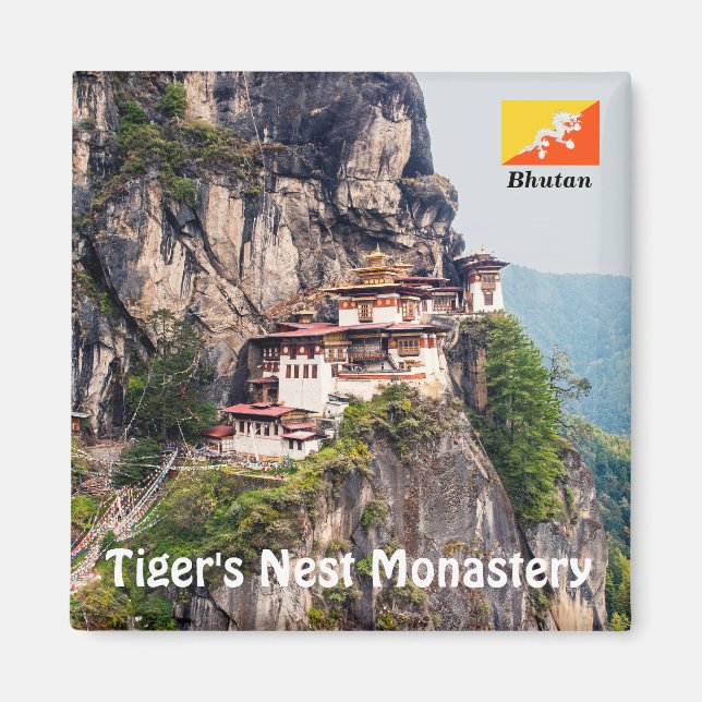 Paro Taktsang: The Tiger's Nest Monastery - Bhutan Magnet (Framsidan)