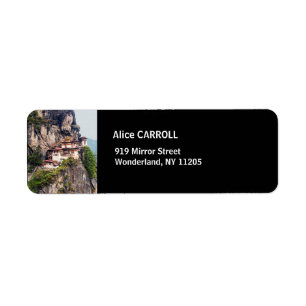 Paro Taktsang: The Tiger's Nest Monastery - Bhutan Returadress Etikett